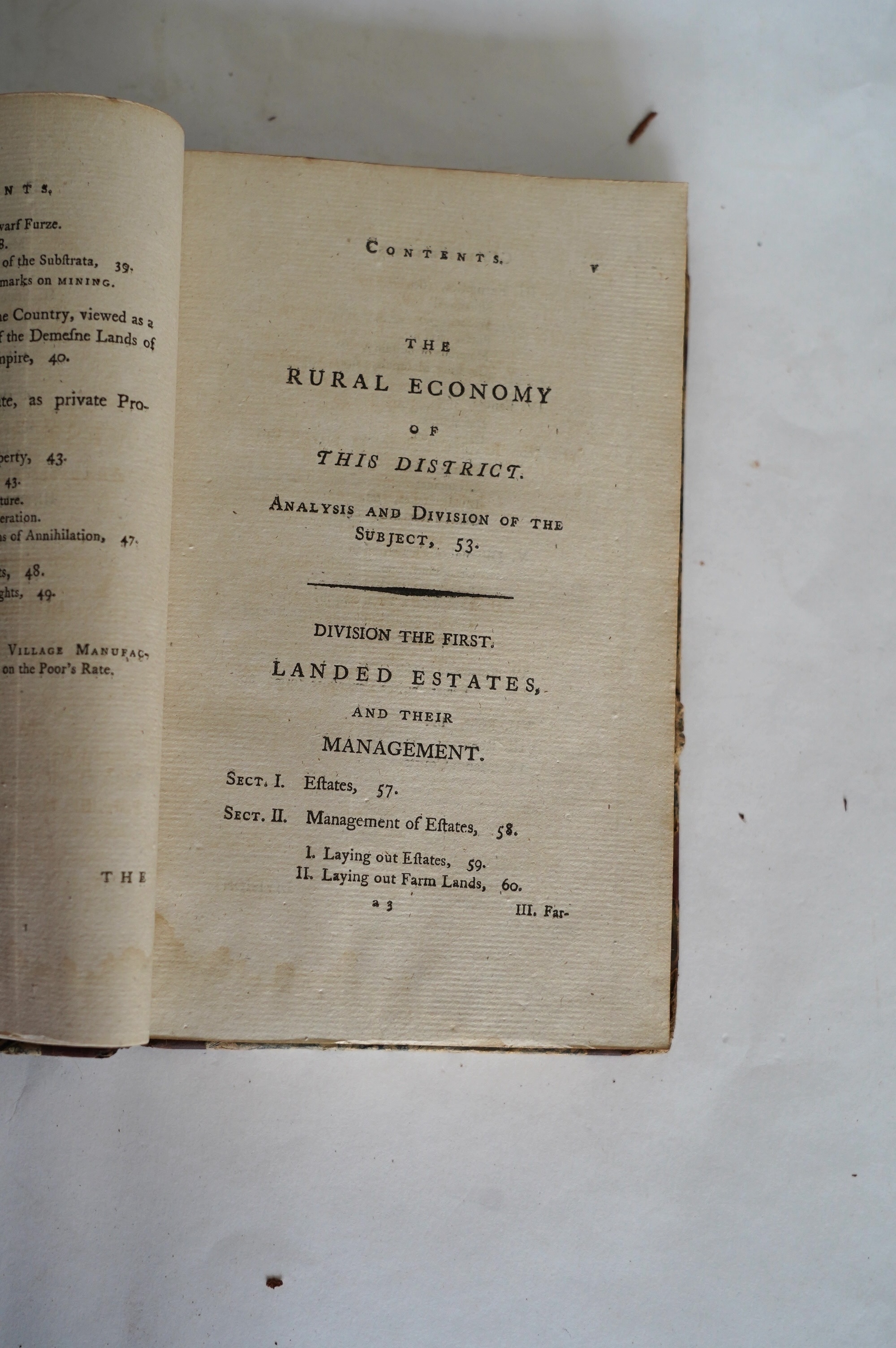 Marshall, William - The Rural Economy of Glocestershire....together with the Dairy Management of North Wiltshire, and ....Orchards and Fruit Liquor, in Herefordshire....2nd edition, 2 vols. folded map; contemp. half calf